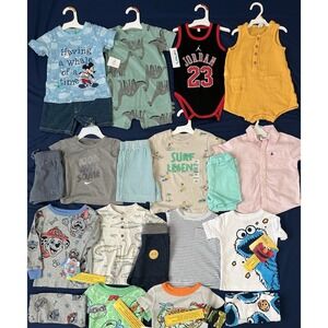 Huge Lot Boys Clothes 18 Months NEW & EUC Summer Disney Carters Outfits Nike 18m